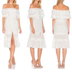 Majorelle Gemini Off-Shoulder White Dress